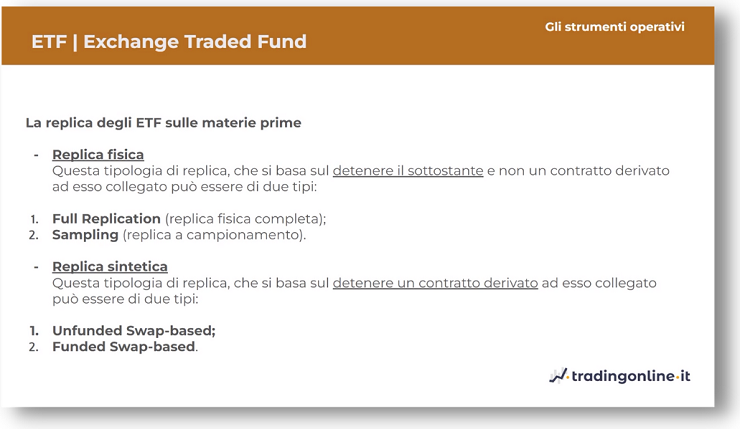 etf commodities replica fisica