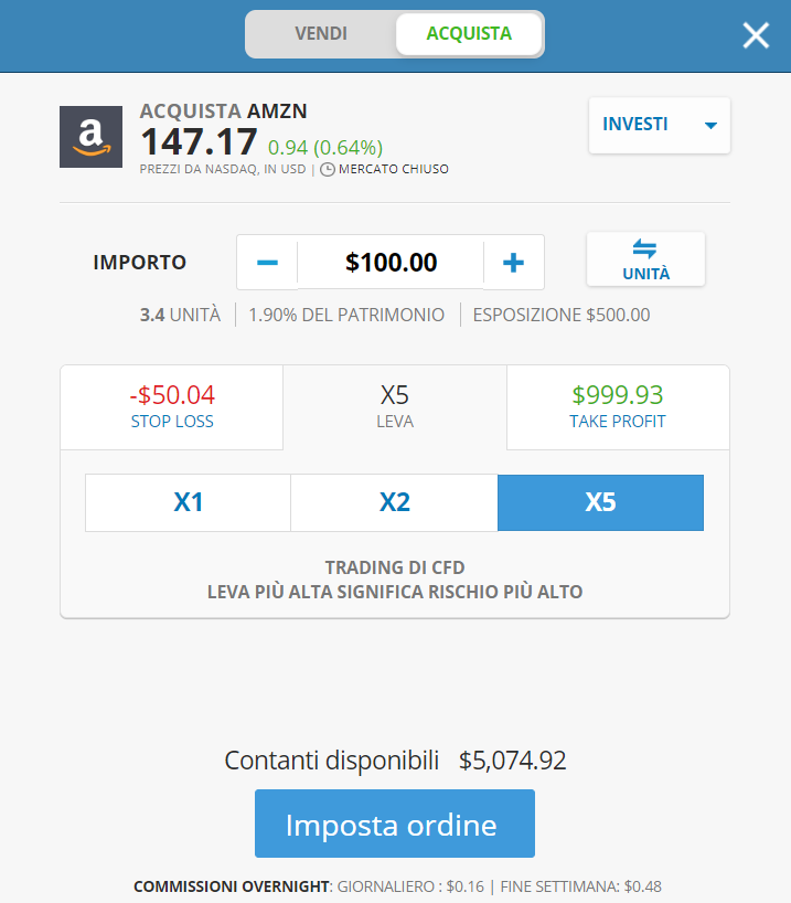 Come impostare un ordine di trading online