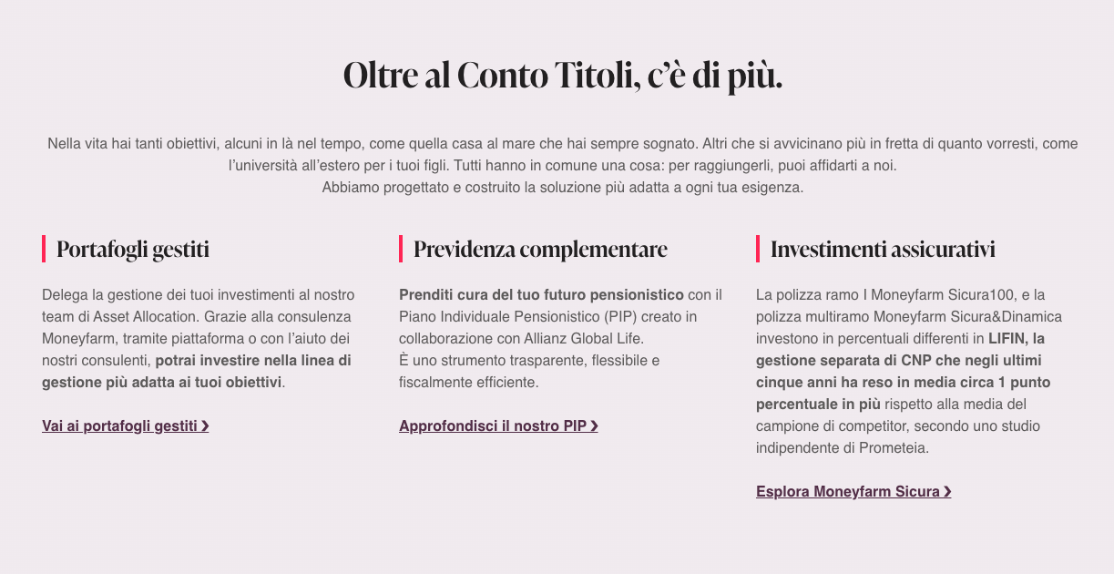 cosa offre conto titoli moneyfarm