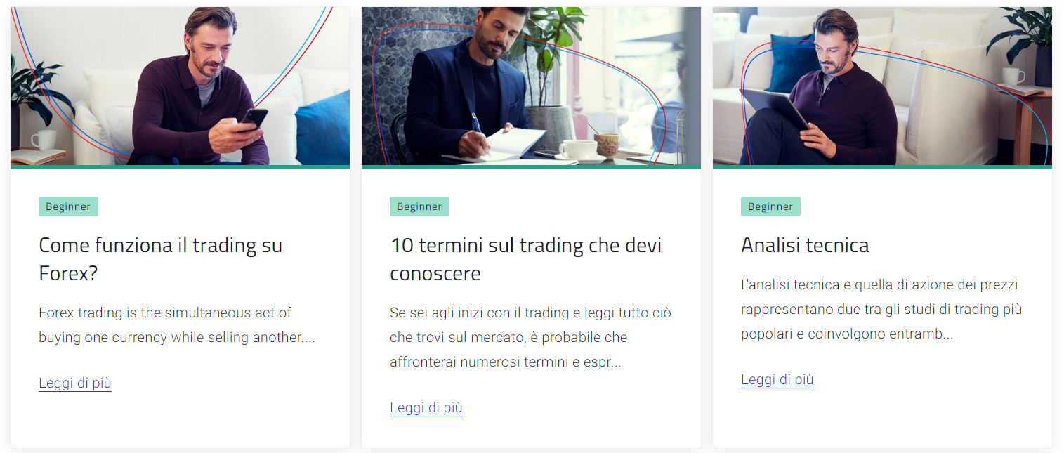 Alcuni esempi di corsi offerti da Pepperstone