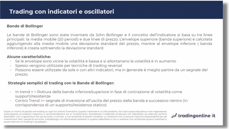 Indicatore Bande di Bollinger