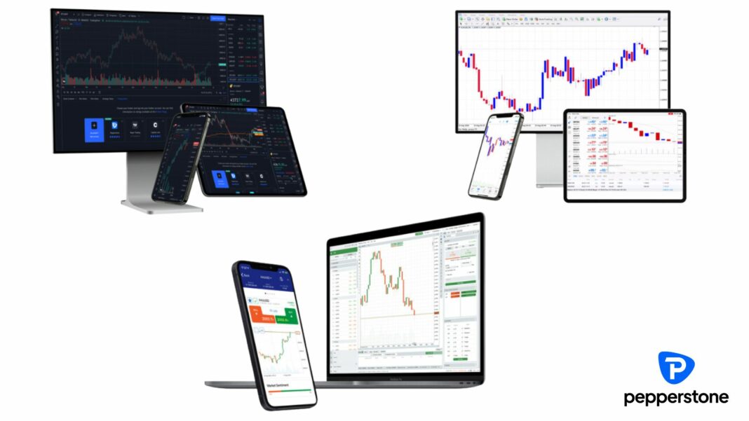 Alcune delle piattaforme di trading offerte da Pepperstone