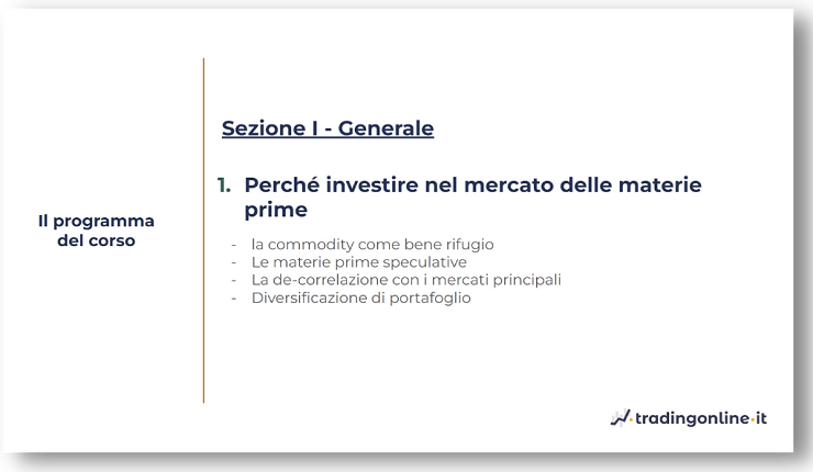 corso materie prime