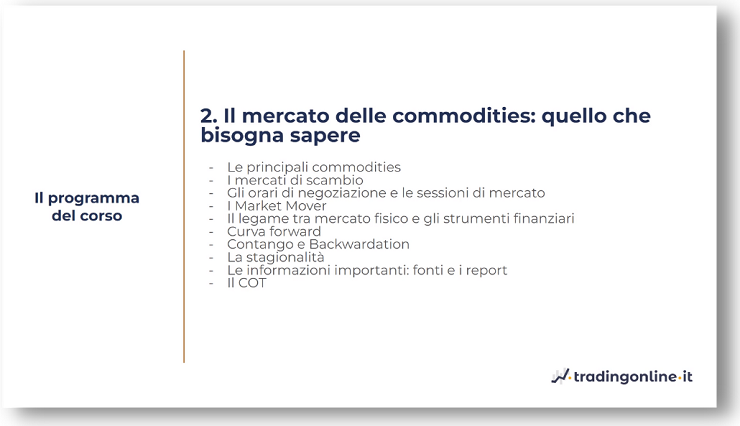 corso materie prime