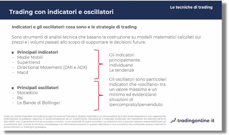 Trading con indicatori e oscillatori