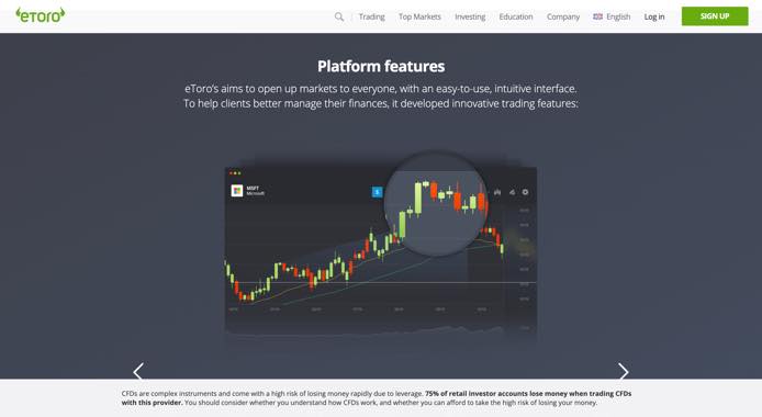 etoro demo piattaforma