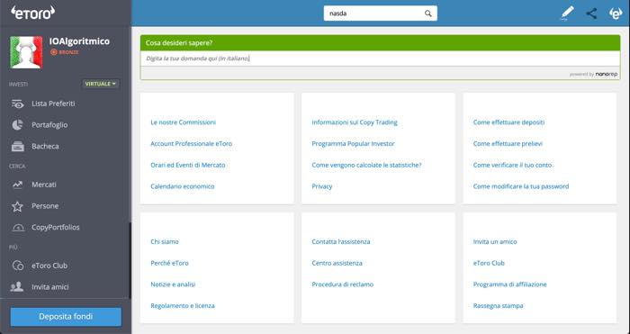 aiuto piattaforma etoro webtrader