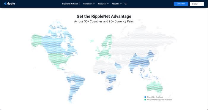 ripple diffusione nel mondo