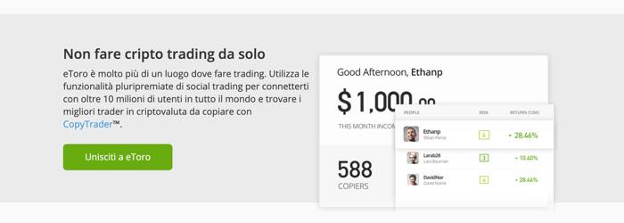 trading criptovalute copiare