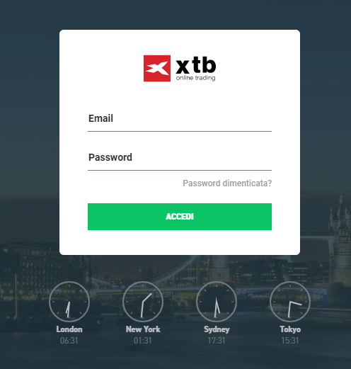 xtb broker login